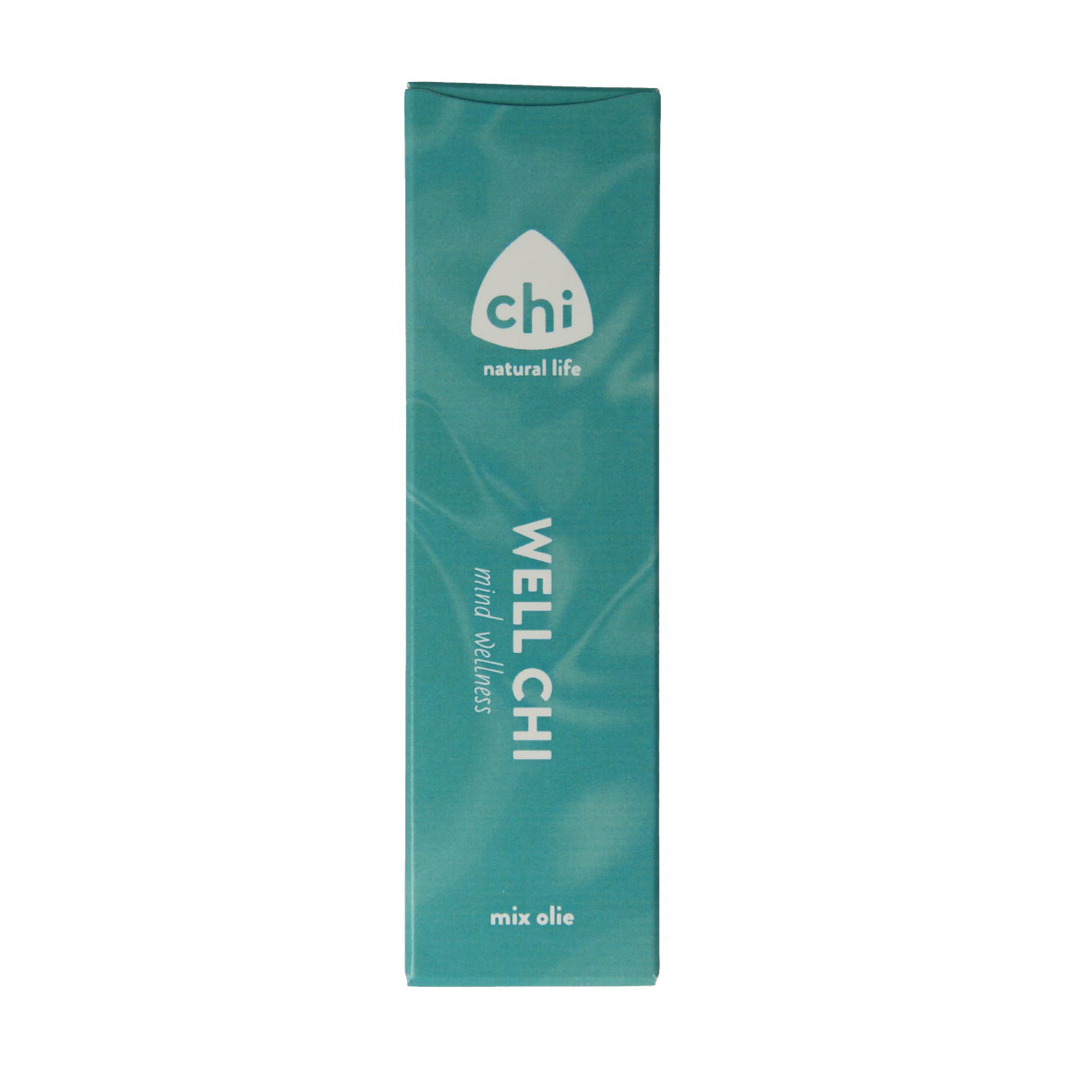 Chi Well mix olie, 10ml, natural essential oil blend from Chi, shown in a clear glass bottle with a black cap.