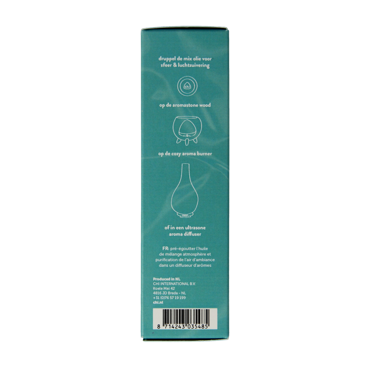 Chi Well mix olie, 10ml bottle of essential oil from Chi, with a clear glass container and colorful label.