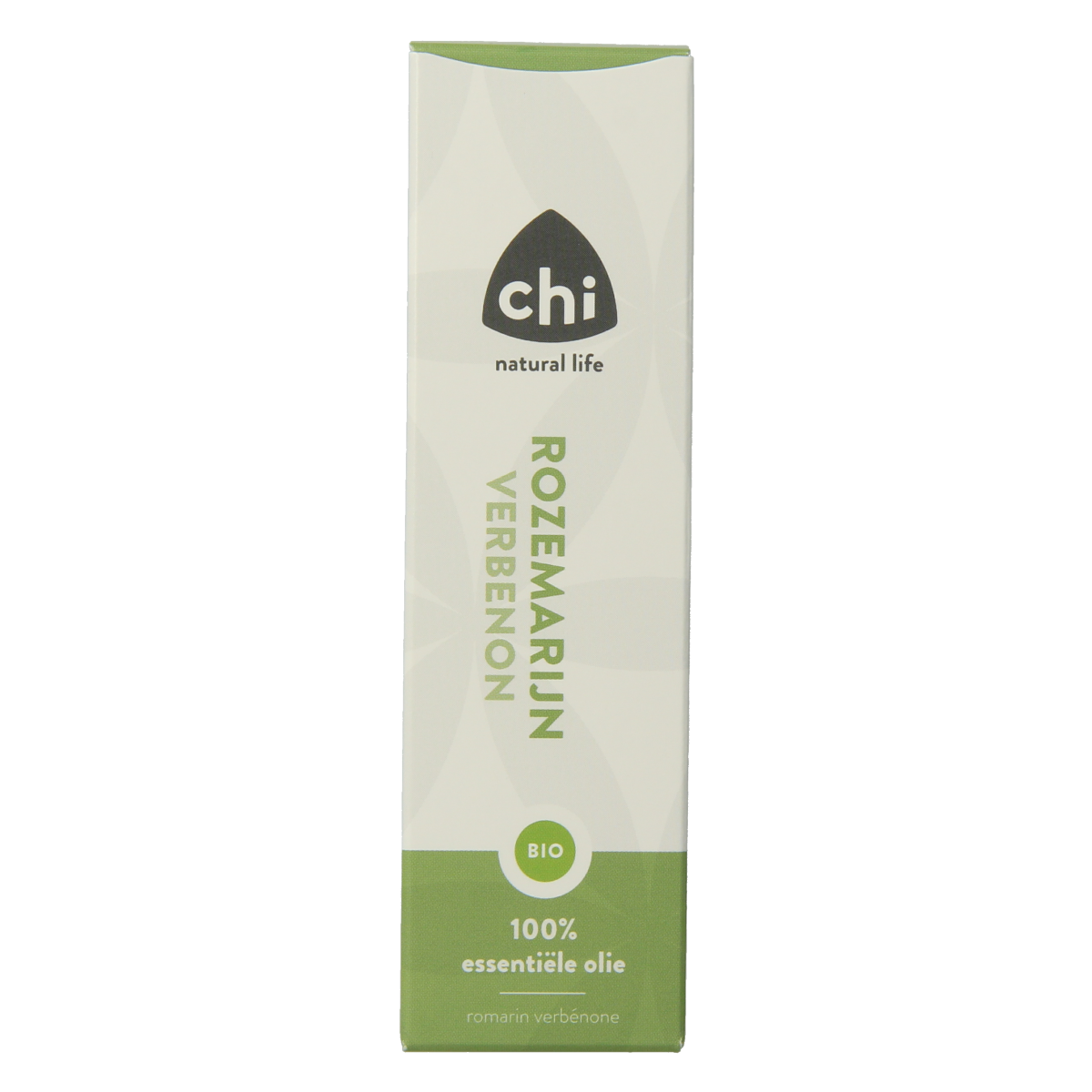 Chi Rozemarijn verbenon etherische olie in 2.5ml bottle, organic bio essential oil with fresh rosemary aroma.