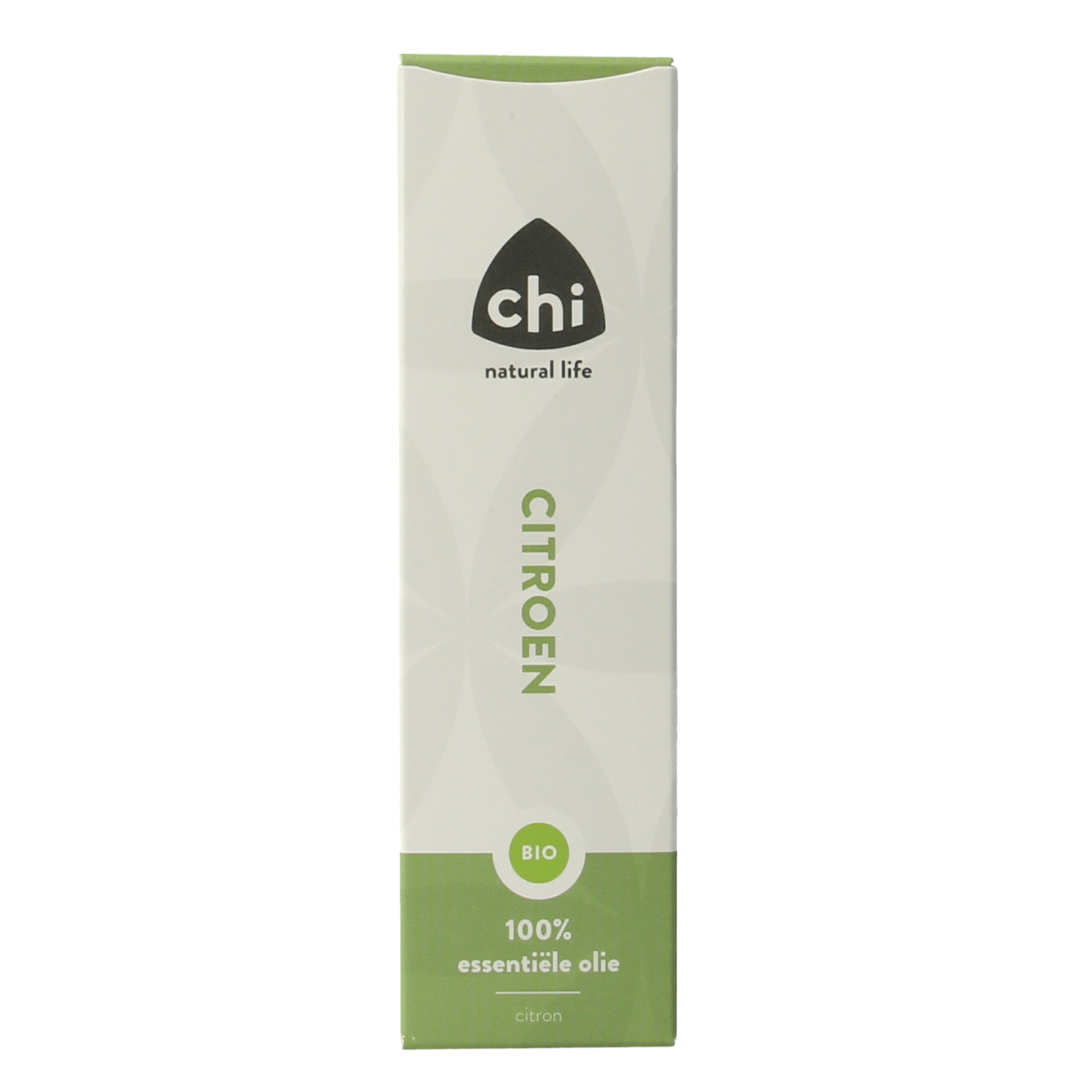 Chi Citroen organic essential oil in 10ml bottle, natural citrus fragrance, eco-friendly and pure aromatherapy product.