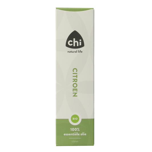Chi Citroen organic essential oil in 10ml bottle, natural citrus fragrance, eco-friendly and pure aromatherapy product.