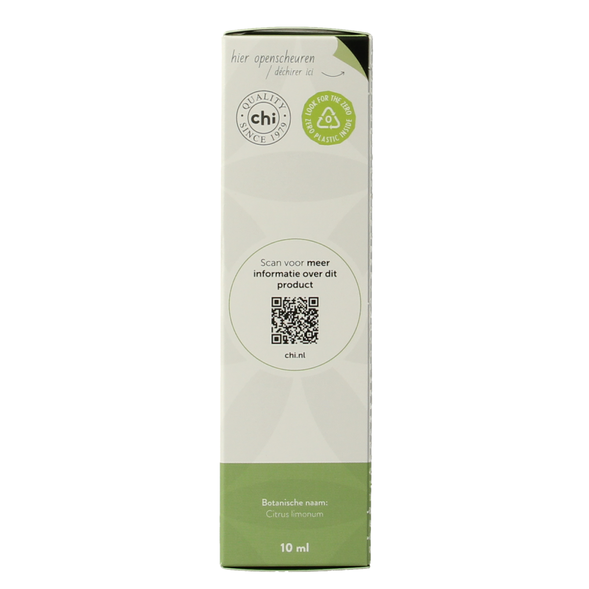 Chi Citroen organic essential oil in a 10ml bottle, natural citrus fragrance, eco-friendly, suitable for aromatherapy and skincare.