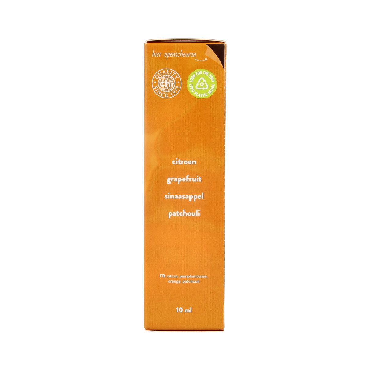Chi Citrusmix essential oil bottle, 10ml, natural citrus blend from Chi brand, with a clear label and vibrant citrus imagery.