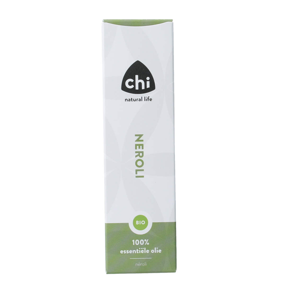 Chi Neroli bio essential oil bottle, 2.50ml, natural aromatherapy oil from Chi brand with vibrant label and transparent glass container