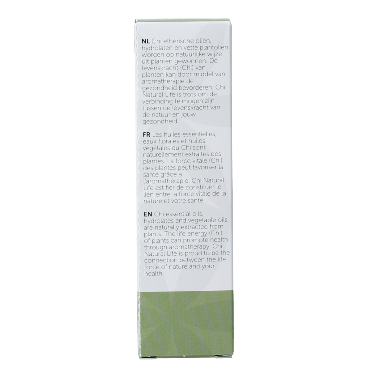 Chi Neroli bio essential oil bottle, 2.50ml, featuring clear glass container and label with orange-colored cap.