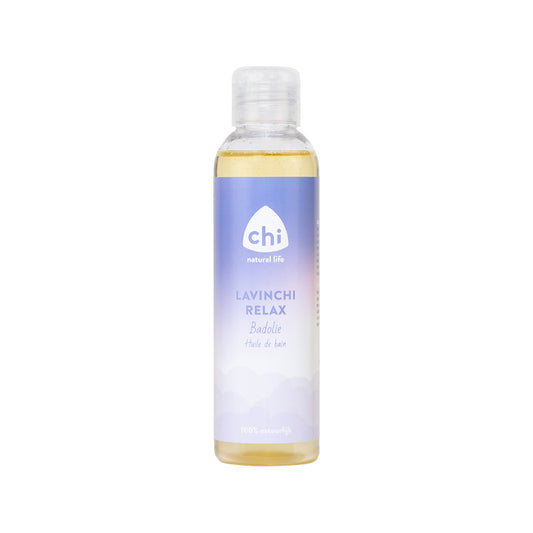 Chi Lavinchi badolie 150ml, luxurious bath and shower oil with natural ingredients, in a sleek bottle, ideal for relaxing baths and showers.