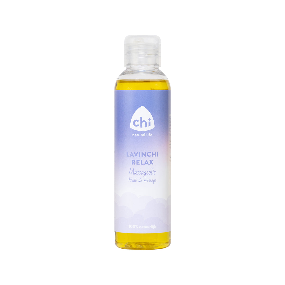 Chi Lavinchi massage oil bottle, 150ml, featuring a sleek design for body care and relaxation.