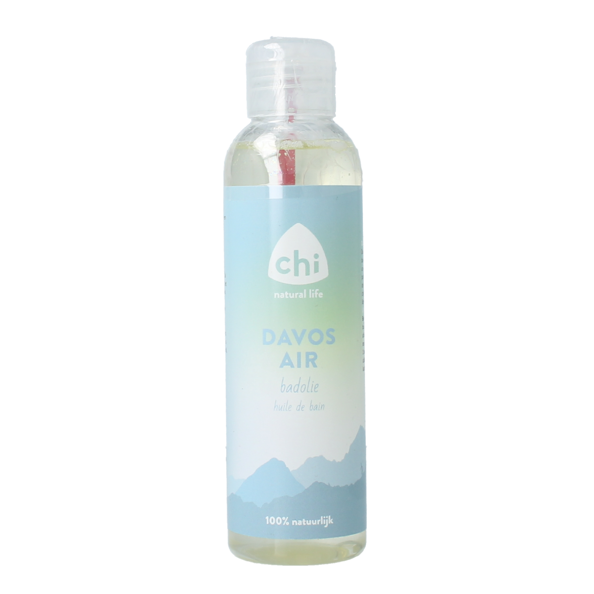 Chi Davos badolie 150ml bottle, natural bath and shower oil with soothing ingredients, shown in the image.
