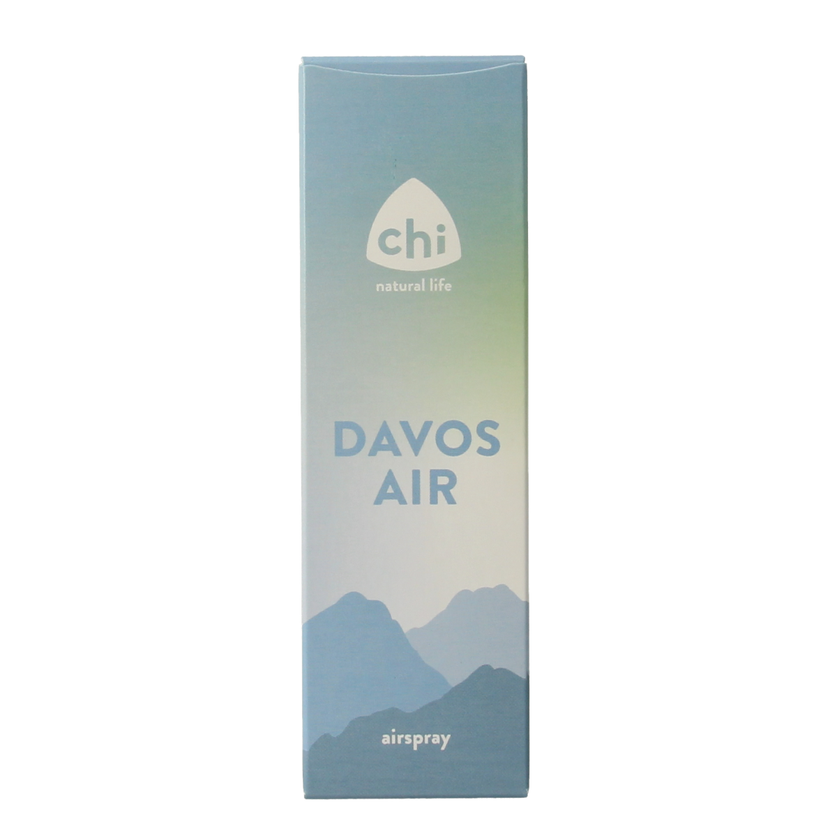Chi Davos airspray Huisparfum 50ml bottle with elegant packaging and nozzle for freshening indoor spaces.