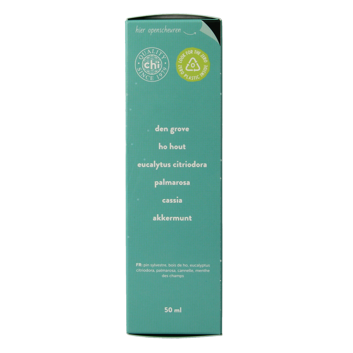 Chi Smell Well airspray with 50ml of essential oils, featuring a sleek bottle with a spray nozzle and a calming label design.