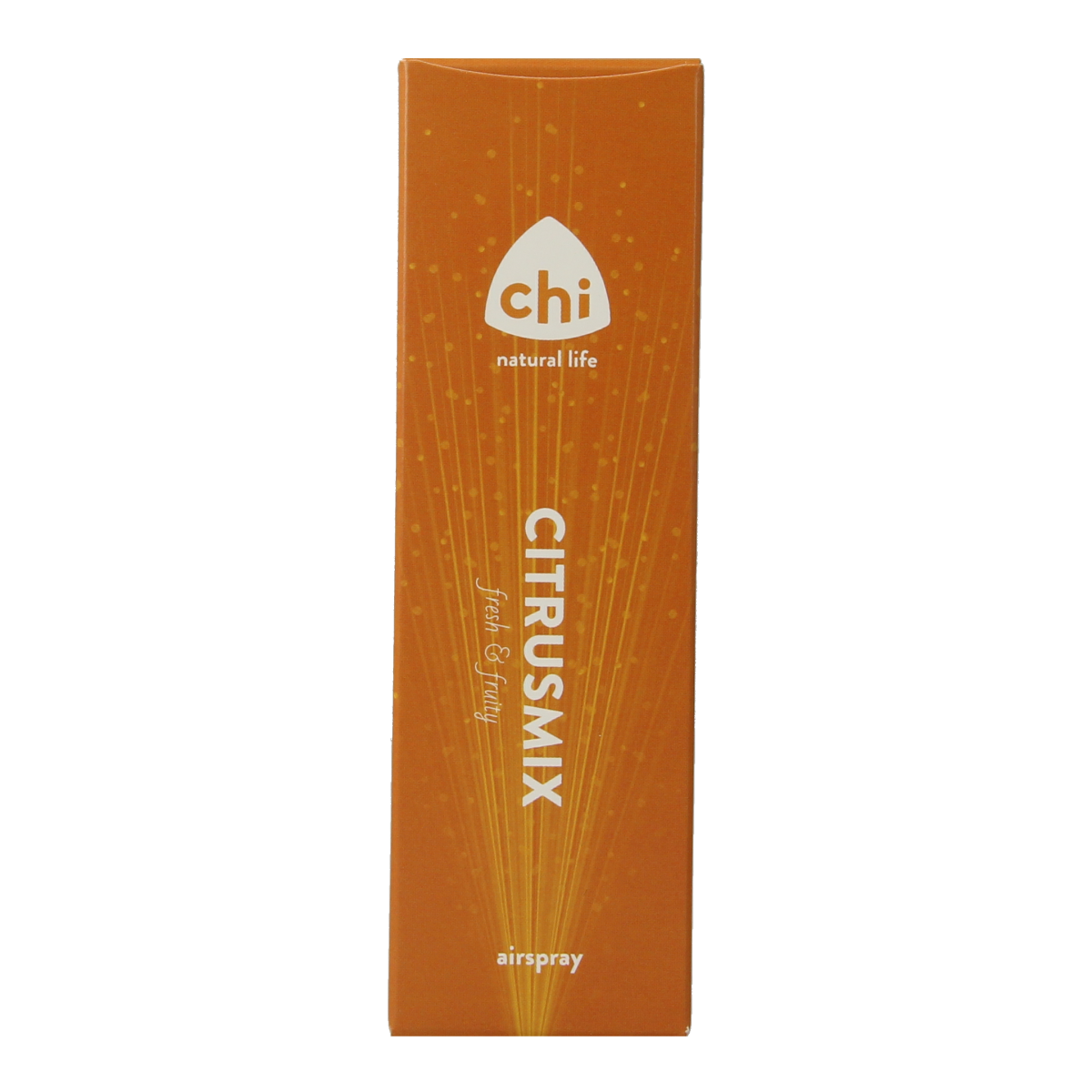 Chi Citrusmix airspray bottle containing 50ml of essential citrus oils, with a vibrant label and spray nozzle.