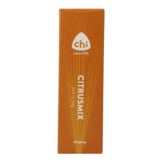 Chi Citrusmix airspray bottle containing 50ml of essential citrus oils, with a vibrant label and spray nozzle.