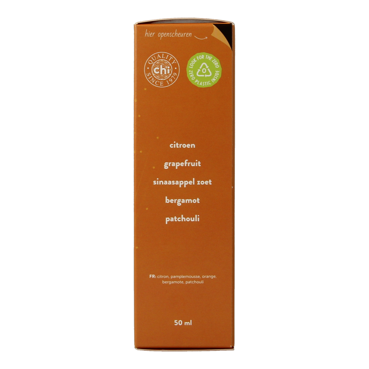 Chi Citrusmix airspray bottle containing 50ml of citrus-scented essential oils, with a clear image of the product and packaging.