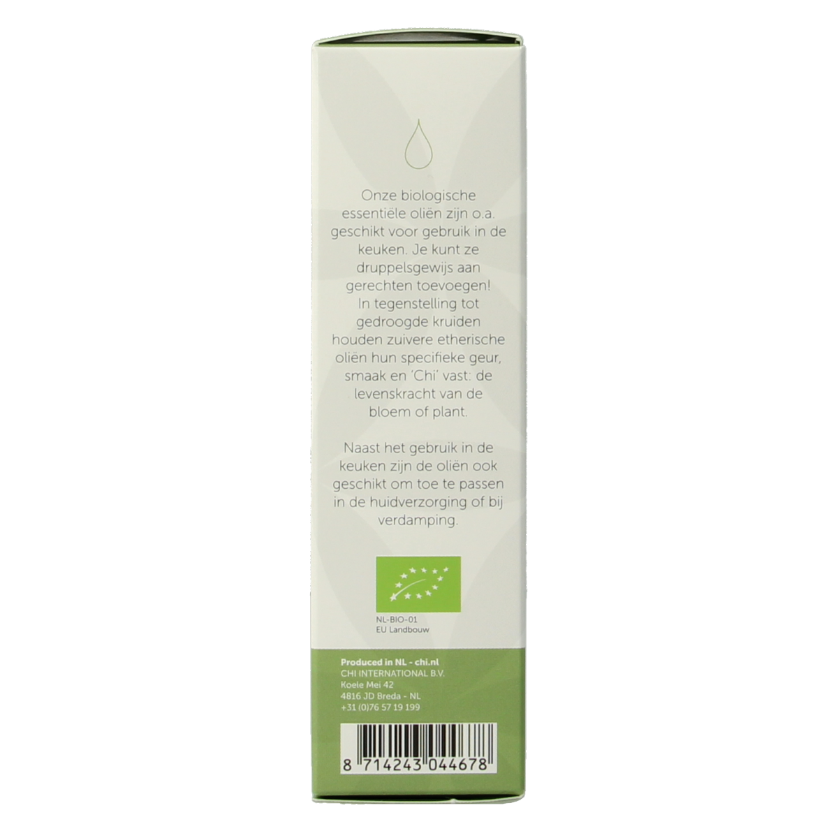 Chi Eucalyptus Eko Bio essential oil bottle, 10 ml, with a clear label and cap, used for aromatherapy and natural wellness.