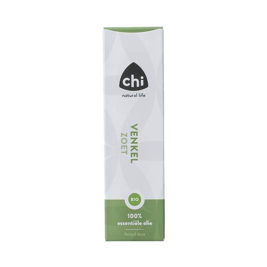 Chi Venkel organic essential oil in a 10ml bottle, showcasing the amber glass container and label.