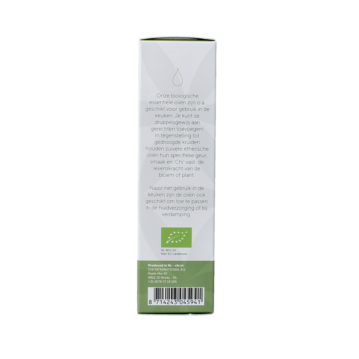 Chi Venkel organic essential oil in a 10ml bottle, showcasing the amber glass and label of the Chi brand.