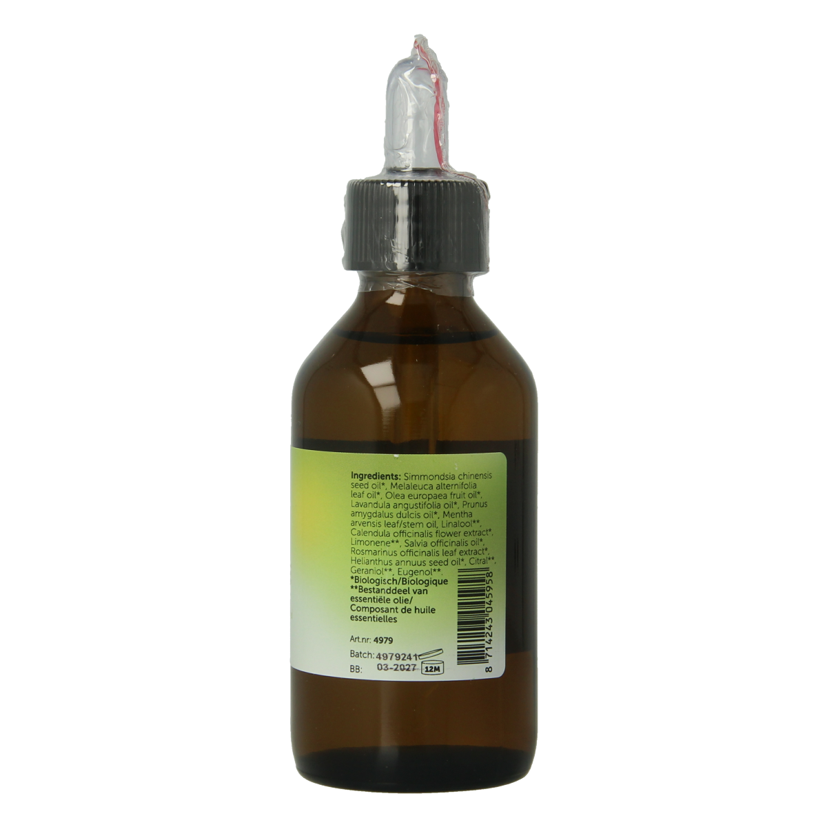 Chi Eerste Hulp Voetroller and pipet in 100ml for foot care, shown with the roller and pipet in a natural setting.