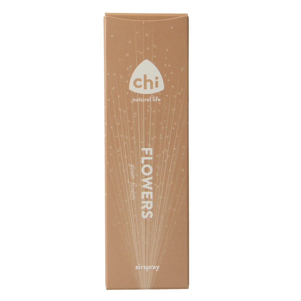 Chi Flowers air spray geurverspreider bottle, 50ml, with floral design and spray nozzle, for freshening indoor spaces.