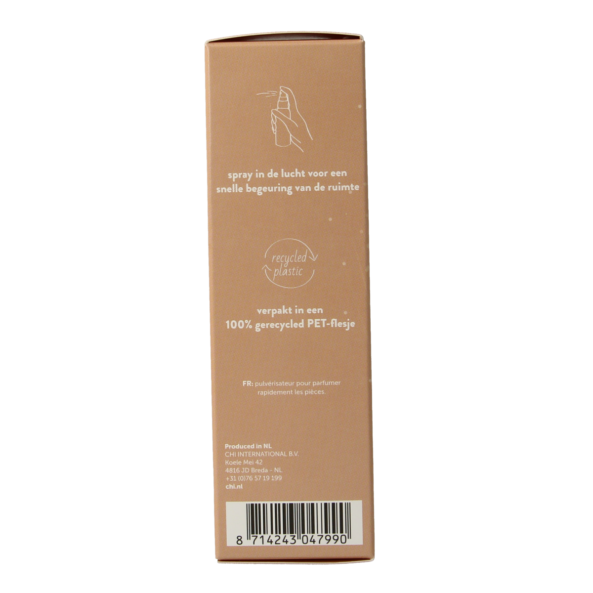 Chi Flowers air spray geurverspreider 50ml bottle with floral design for fresh home fragrance.