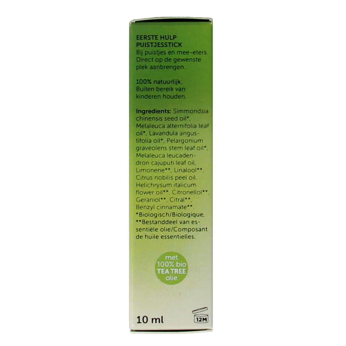 Chi Tea Tree acne spot stick in 10ml, a facial skincare product for blemish treatment, with a clear applicator showing tea tree formula.