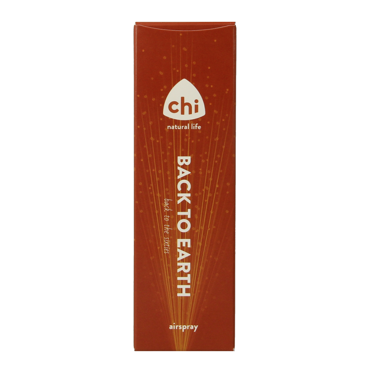 Chi Back to Earth airspray Huisparfum in 50ml bottle, featuring natural scent with eco-friendly packaging and a sleek design.