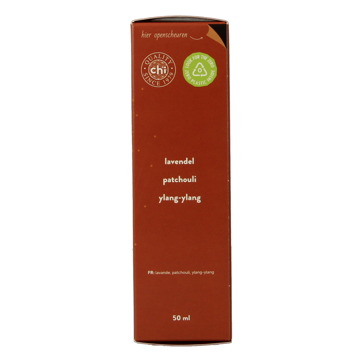 Chi Back to Earth airspray Huisparfum bottle, 50ml, with natural earthy scent and minimalist design.