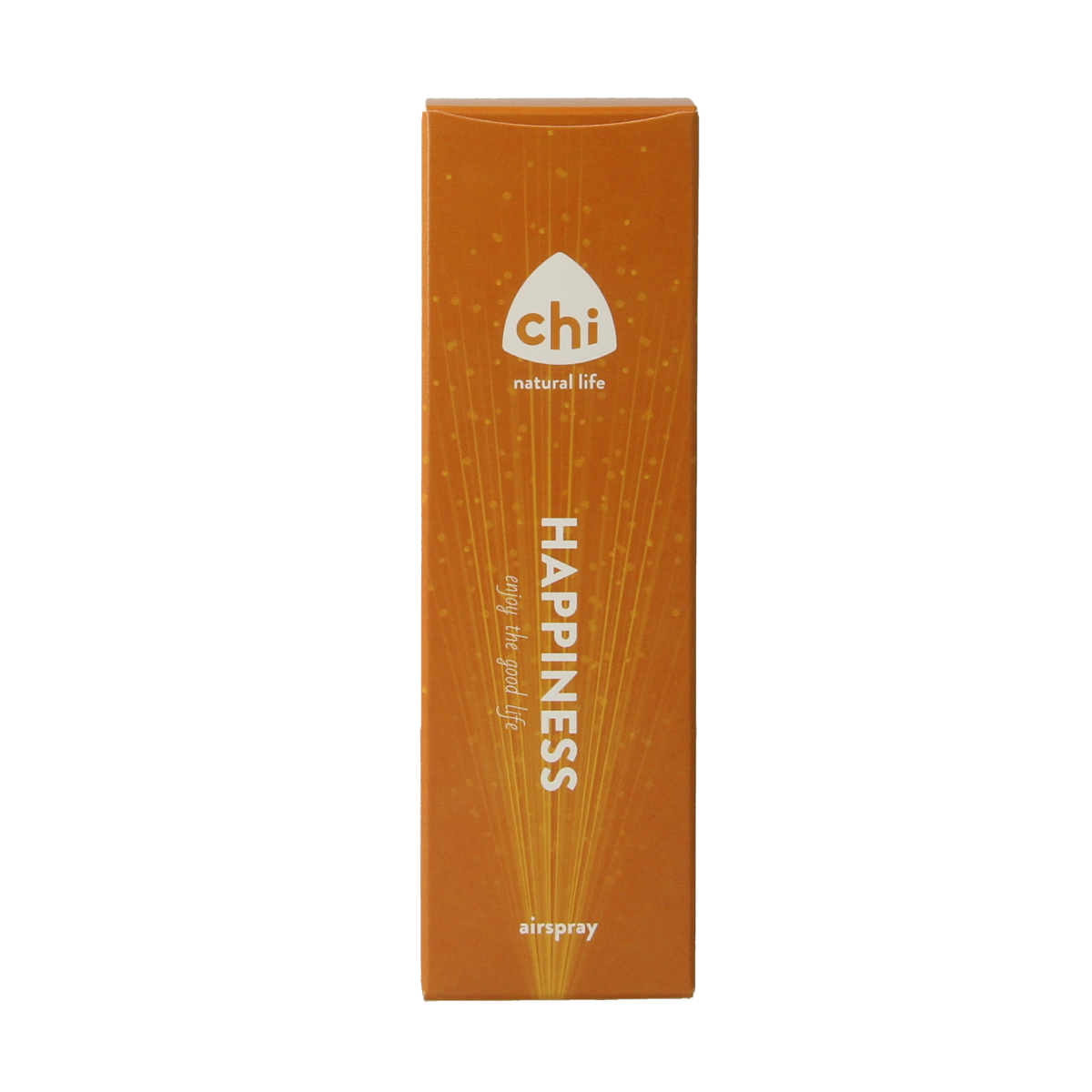 Chi Happiness airspray 50ml scent diffuser with elegant bottle and floral design, designed to freshen and uplift indoor spaces.