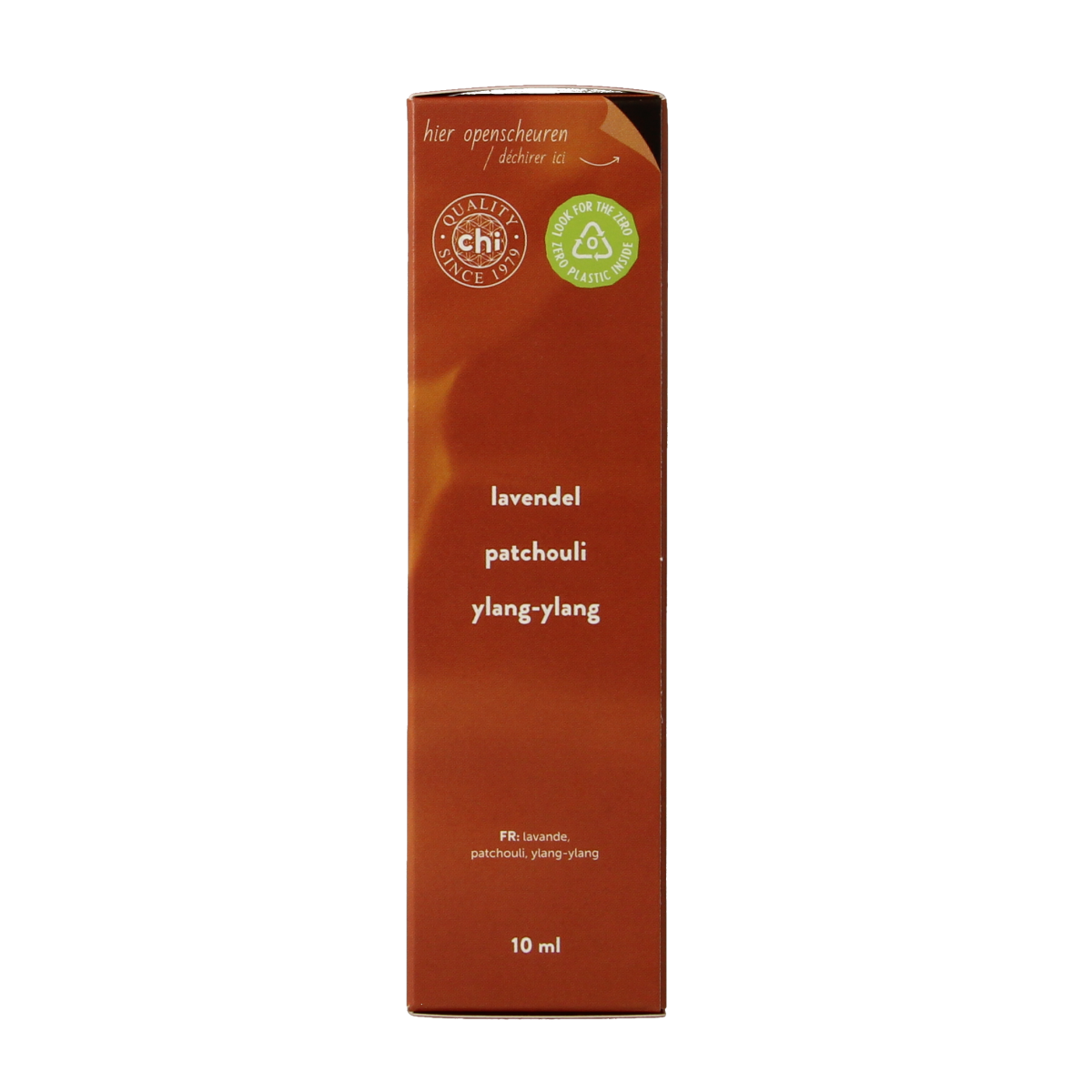 Chi Back to Earth essential oil blend in 10ml bottle, natural aromatic etherische oliën for wellness and relaxation.