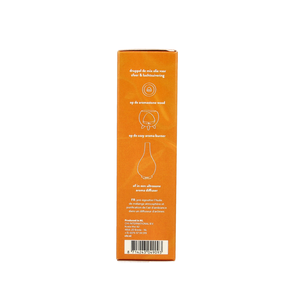 Chi Happiness Mix essential oil bottle, 10ml, natural blend of aromatic oils for wellness and relaxation.