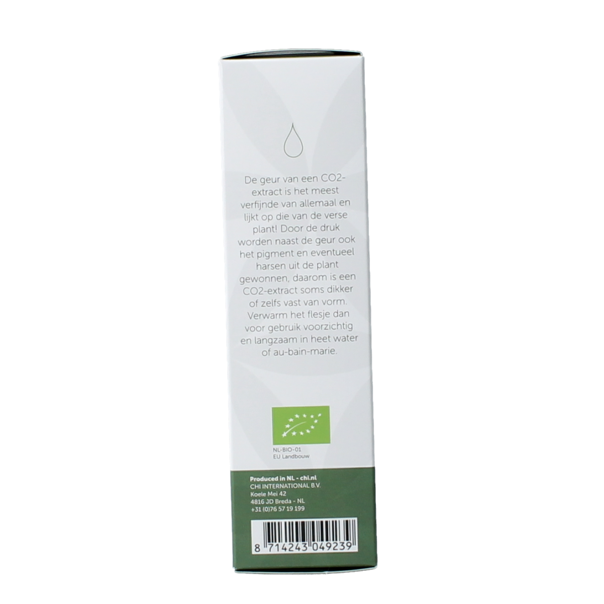 Chi Koffie CO2 bio essential oil in a 2.50ml bottle, natural etherische oliën product with a clear label and dark glass bottle.