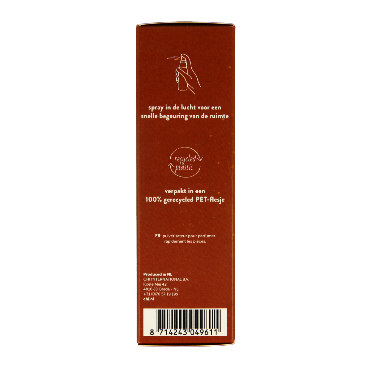 Chi Wintertime airspray geurverspreider in 50ml bottle, featuring winter-themed scent design and packaging.