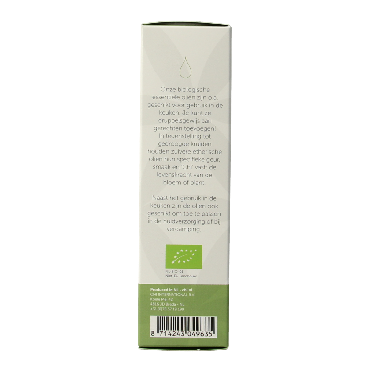 Chi Ylang ylang bio essential oil in a 10ml bottle, natural aromatic etherische oliën with a floral scent.