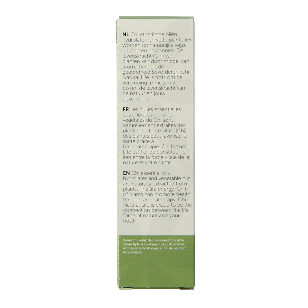 Chi Cipres eco-friendly organic essential oil bottle, 10ml, with a clear label and cap, natural product for aromatherapy or skincare.