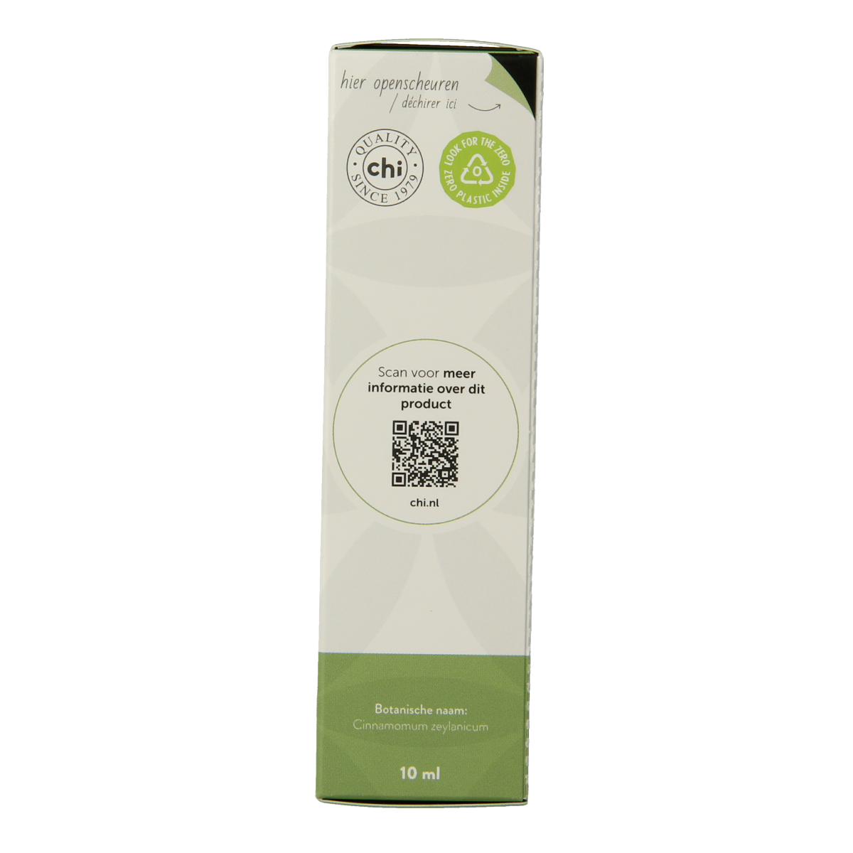Chi Kaneel bio essential oil in a 10ml bottle, featuring cinnamon leaf aroma, from Chi's organic essential oil collection.