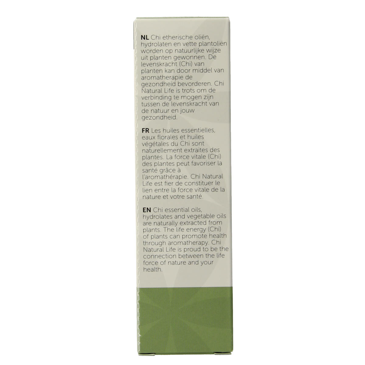 Chi Palmarosa organic essential oil bottle, 10ml, with amber glass and label displaying product details and brand logo.