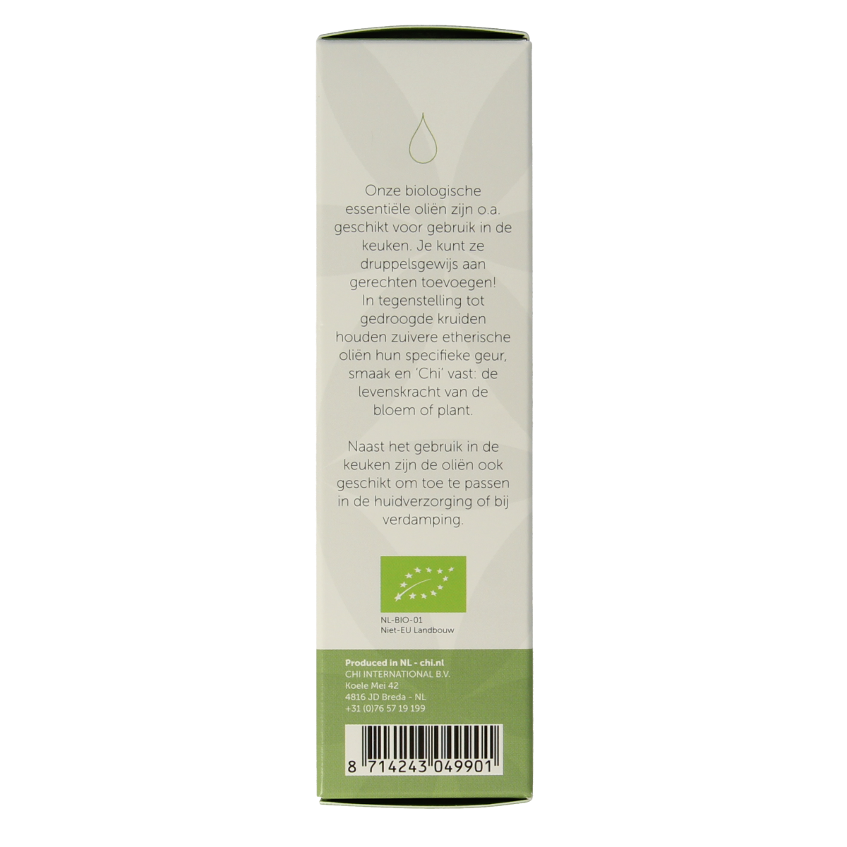 Chi Grapefruit organic essential oil in a 10ml bottle, showcasing the amber glass and product label.
