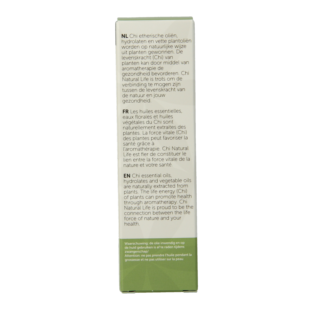 Chi Salie Eko Bio essential oil bottle, 10ml, natural herbal remedy with dark glass container and white label.