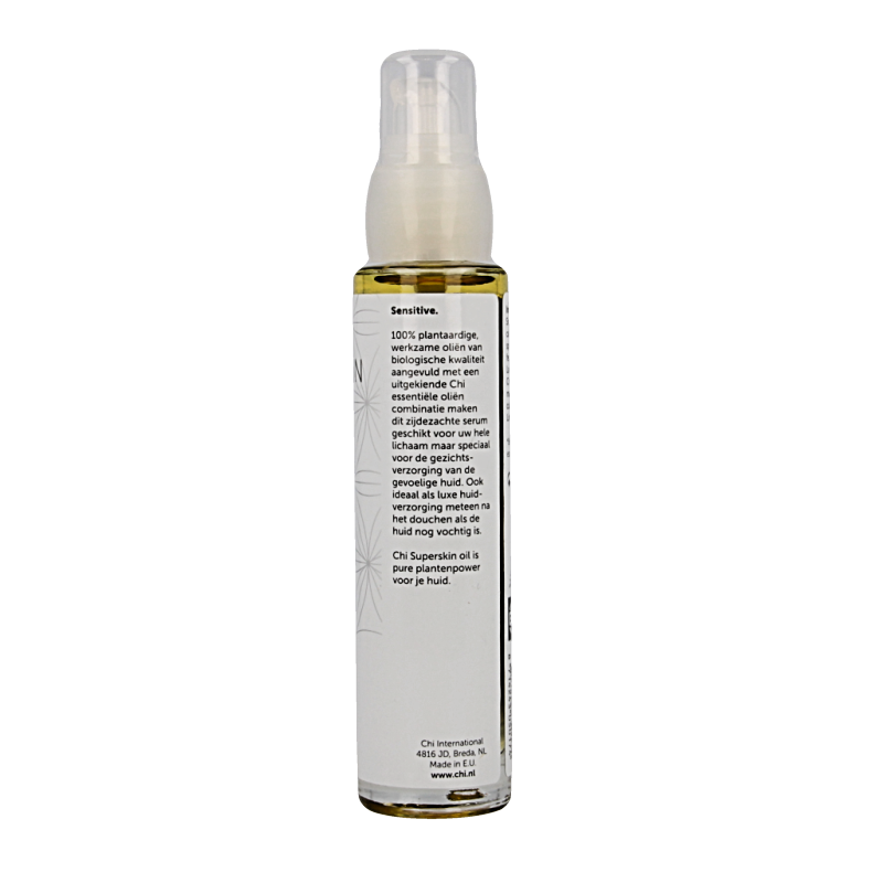 Chi Superskin Sensitive Oil 50ml bottle, natural body care product with nourishing oil for sensitive skin.