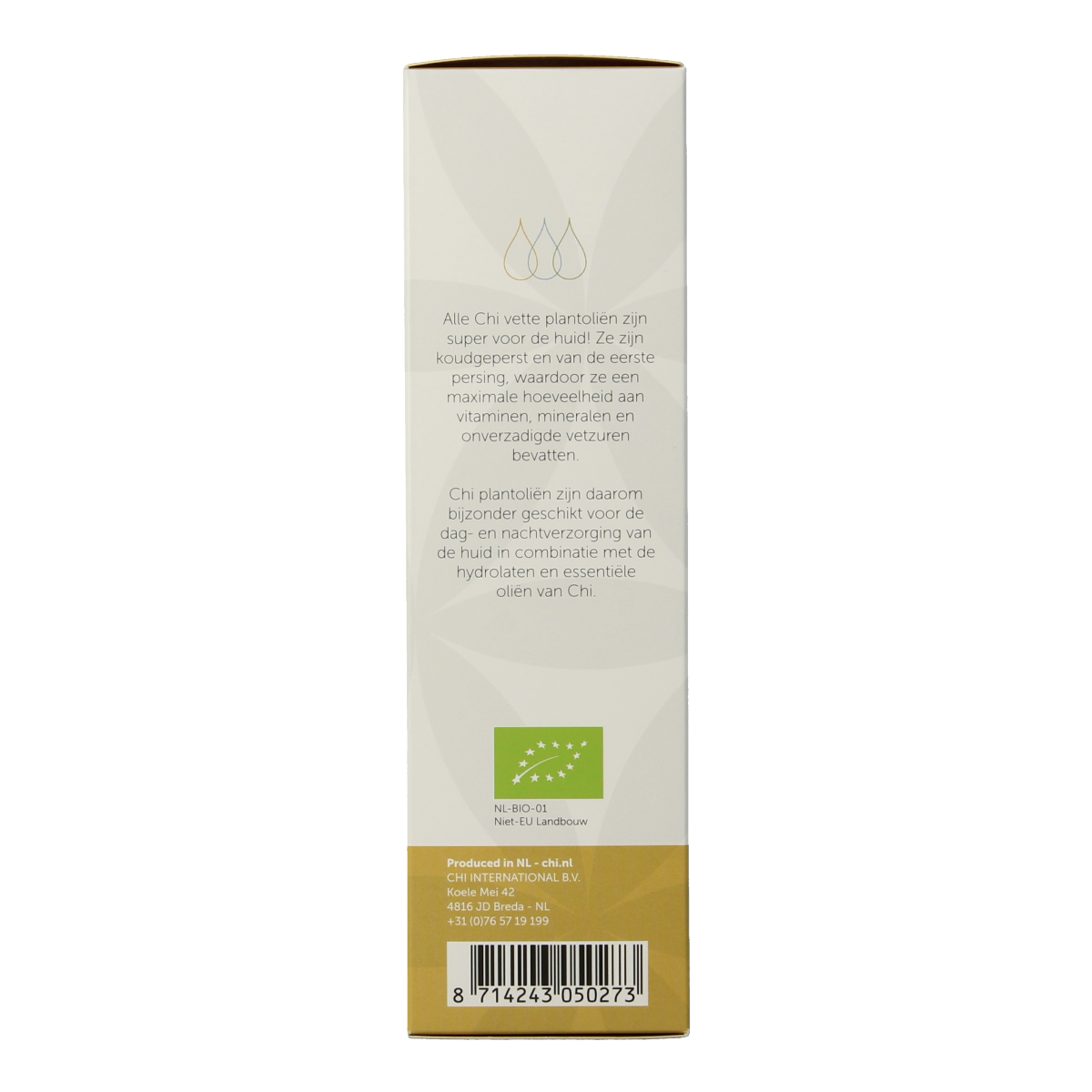 Organic Chi castor oil in a 100ml bottle, ideal for body care, with a clear label showing the Chi brand and product details.