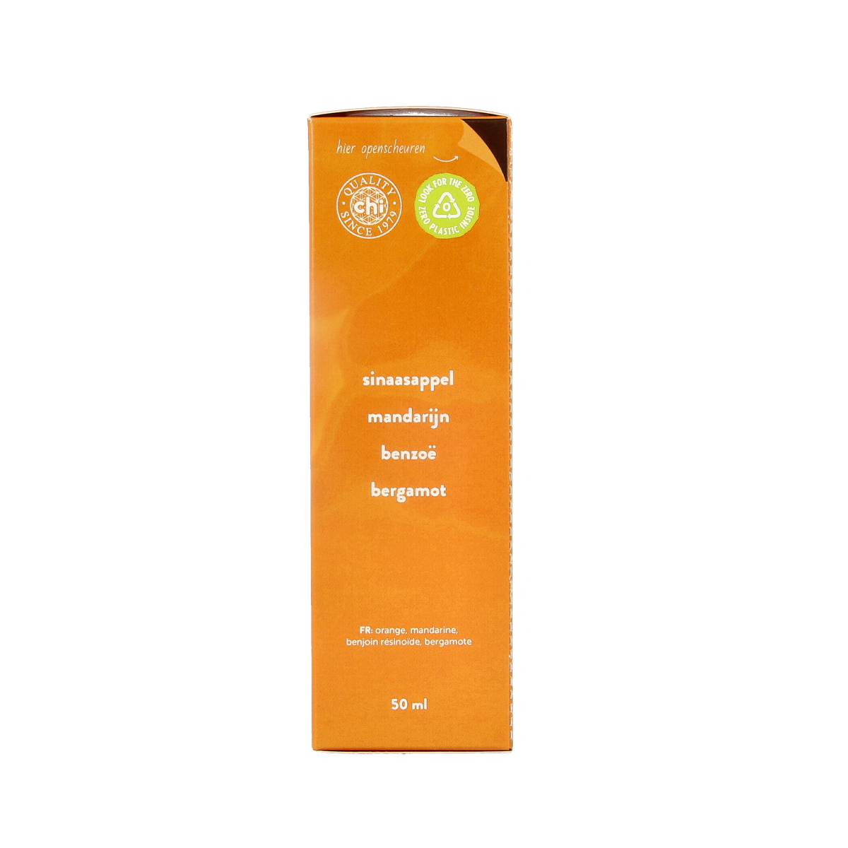 Chi Happiness Mix essential oil in 50ml bottle, natural blend of aromatic oils for wellness and relaxation.