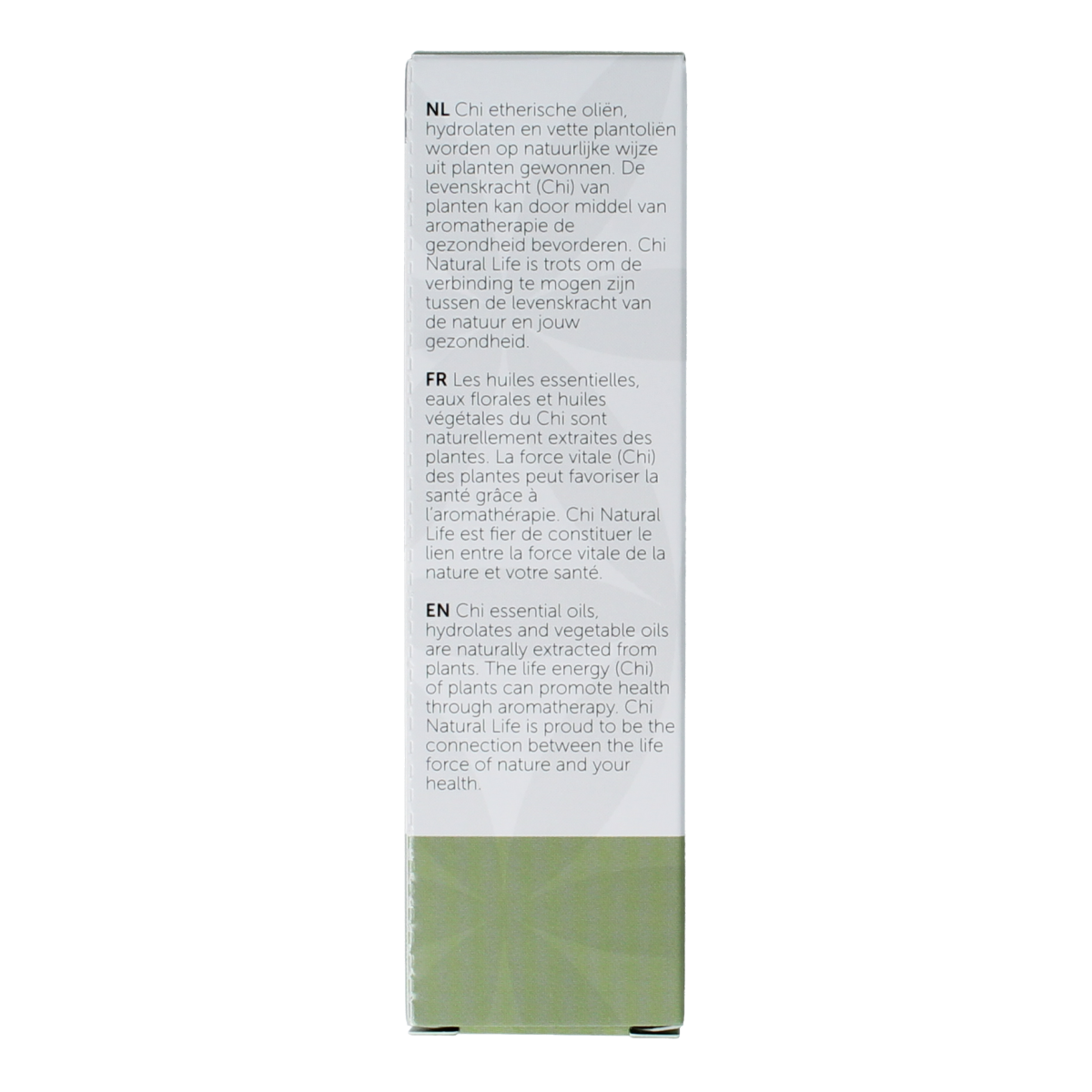 Chi Gember organic essential oil 10ml bottle, showing amber glass container with label and cap, natural herbal aroma.