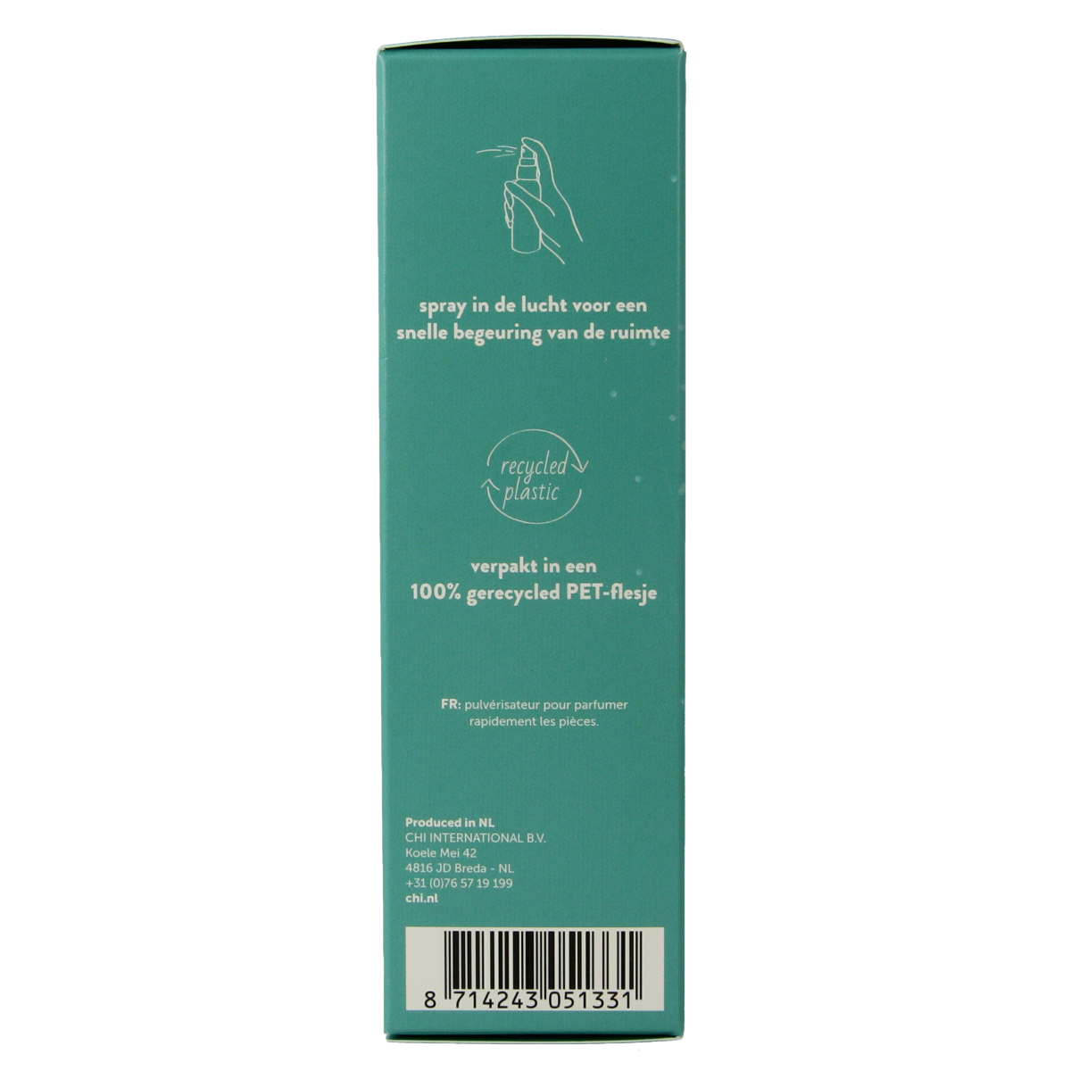 Chi Purify airspray 50ml geurverspreider with a sleek bottle designed for fresh, clean home fragrance.