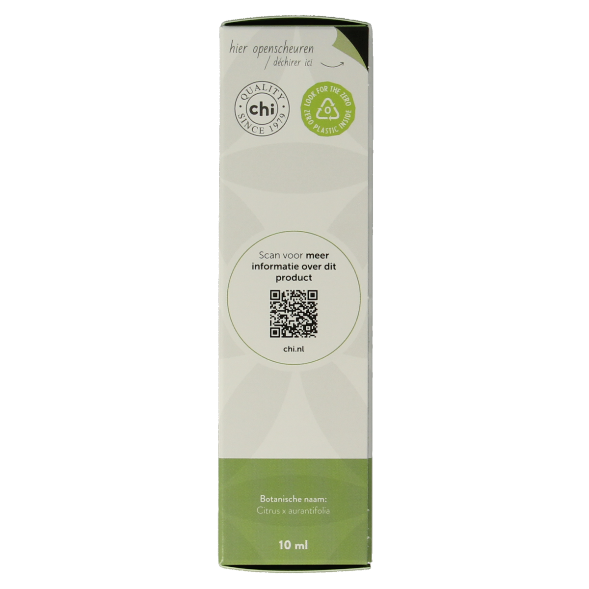 Organic Chi Limoen sweet essential oil in a 10ml bottle, showcasing the bright yellow liquid and packaging.