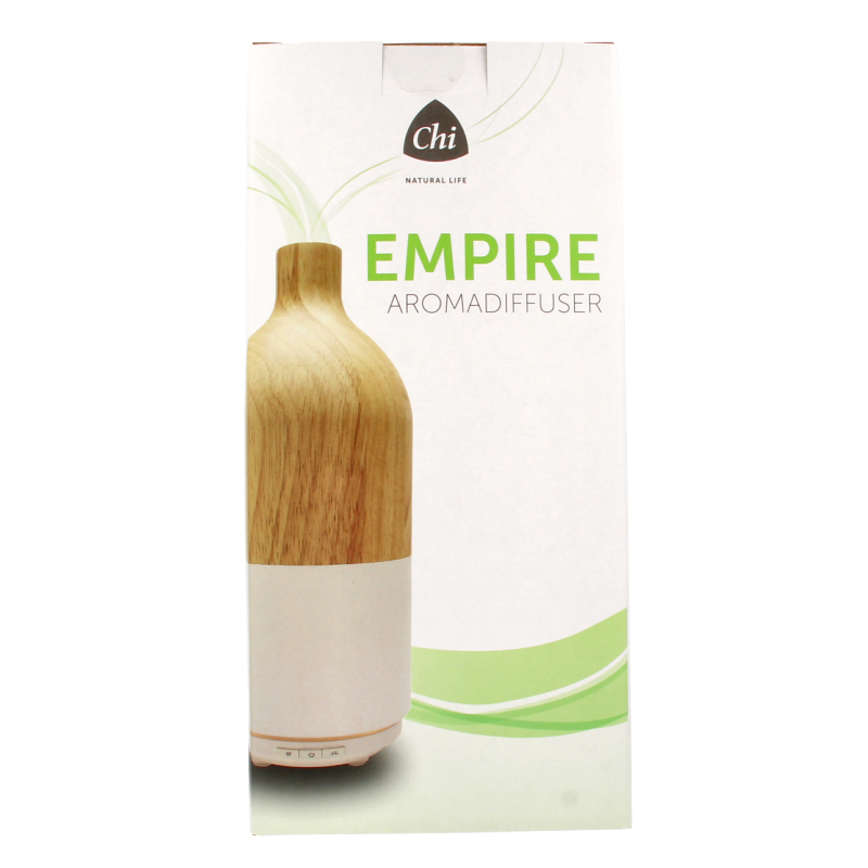 Chi Empire verdamper geurverspreider, black ceramic diffuser with sleek design for essential oils and fragrances.