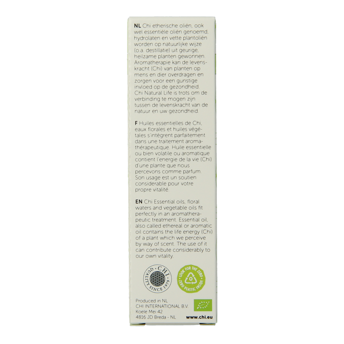 Chi Eucalyptus Radiata bio essential oil in a 10ml bottle, natural eucalyptus aroma for aromatherapy and diffusing.