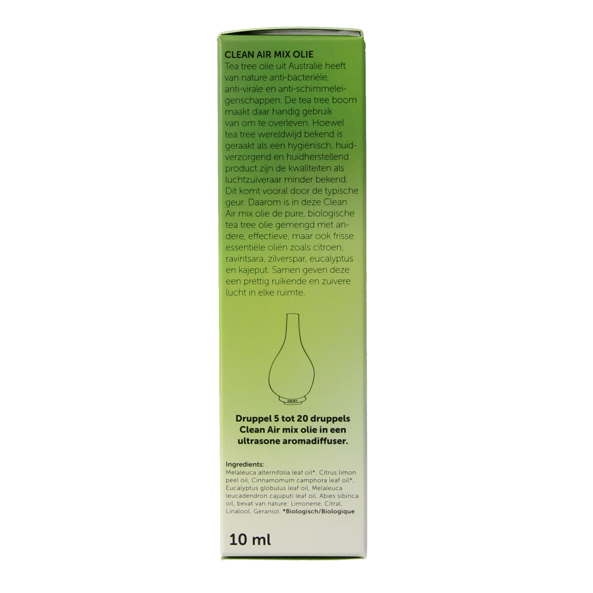 Chi Tea Tree Clean Air essential oil in a 10ml bottle, natural etherische oliën product with a white cap and transparent label.