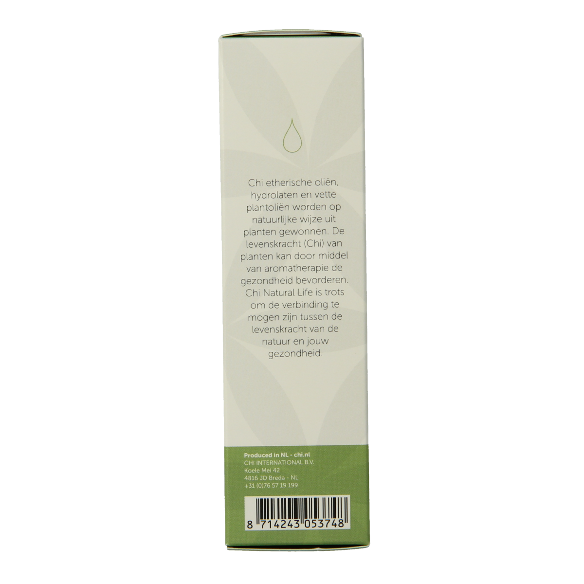 Chi Buddha wood essential oil bottle, 2.50ml, natural therapeutic oil from Chi for aromatherapy and relaxation.