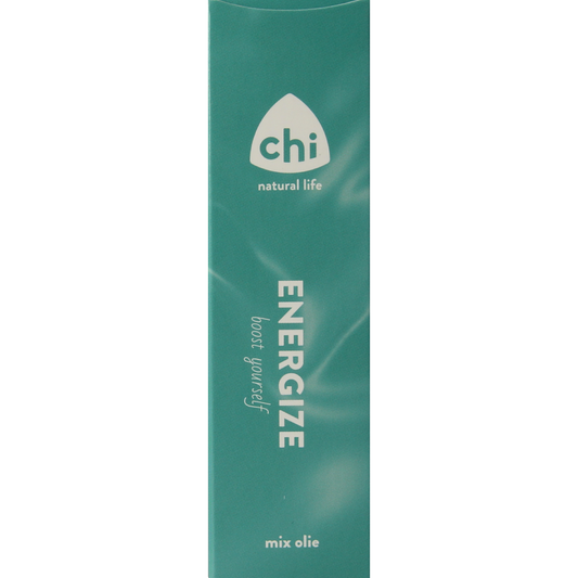 Chi Energize essential oil bottle, 10ml, natural aromatic essential oil from Chi brand for revitalizing and invigorating use.