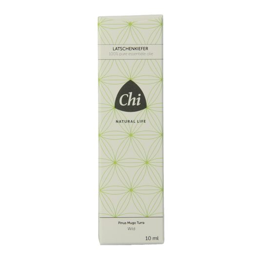 Chi wild larch essential oil in a 10ml bottle, natural aromatic etherische olie for wellness and relaxation.