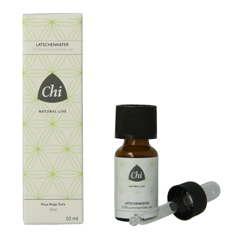 Chi wild larch essential oil in a 10ml bottle, natural aromatic oil for wellness and aromatherapy.